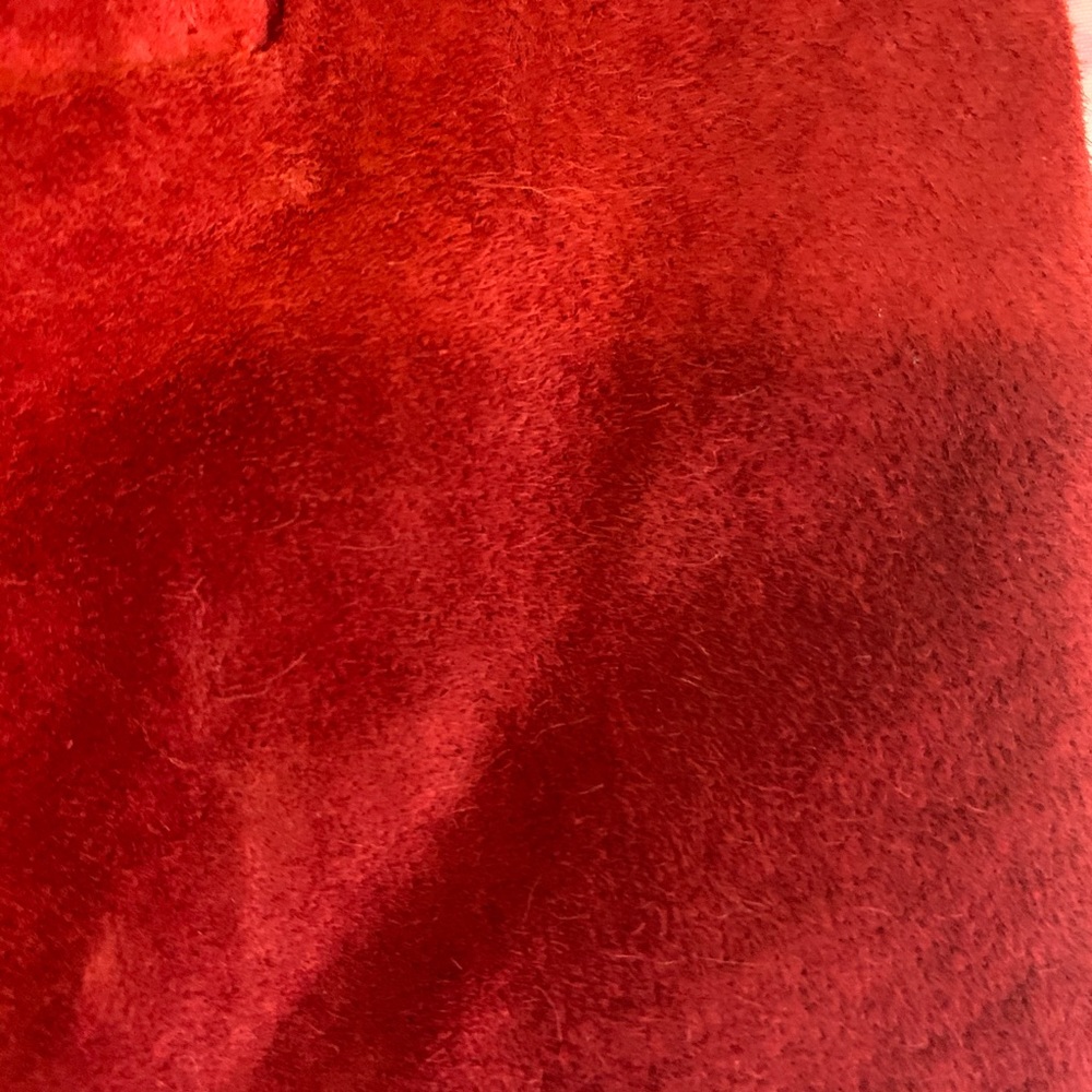 Springwest Red Leather Suede Western Vest - Picture 8 of 8